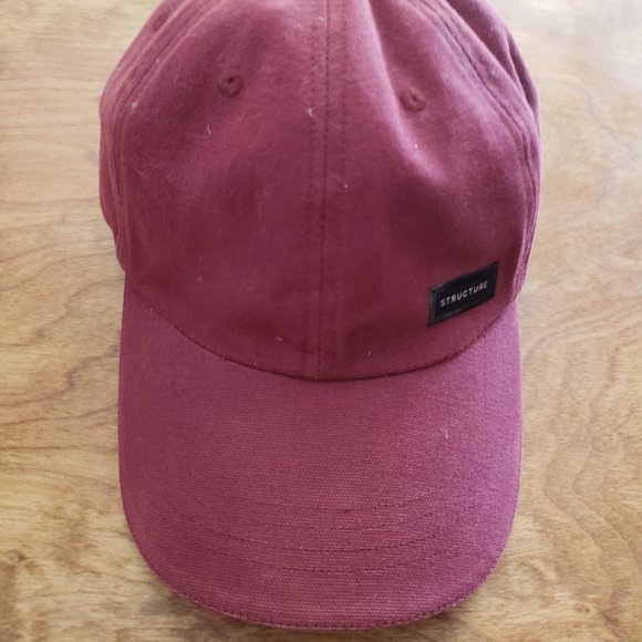 STRUCTURE Burgundy  curved brim Sporty Hat (vintage, original Structure) - Picture 2 of 5